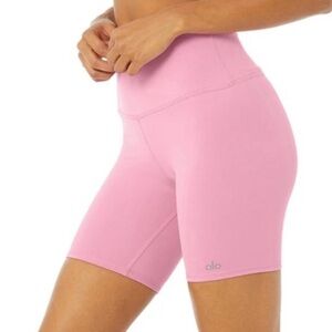 7" High-Waist Biker Short ~ Parisian Pink